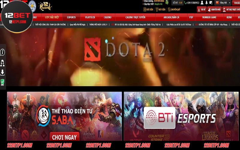 Esports 12BET sở hữu sản phẩm thể thao điện tử nổi tiếng